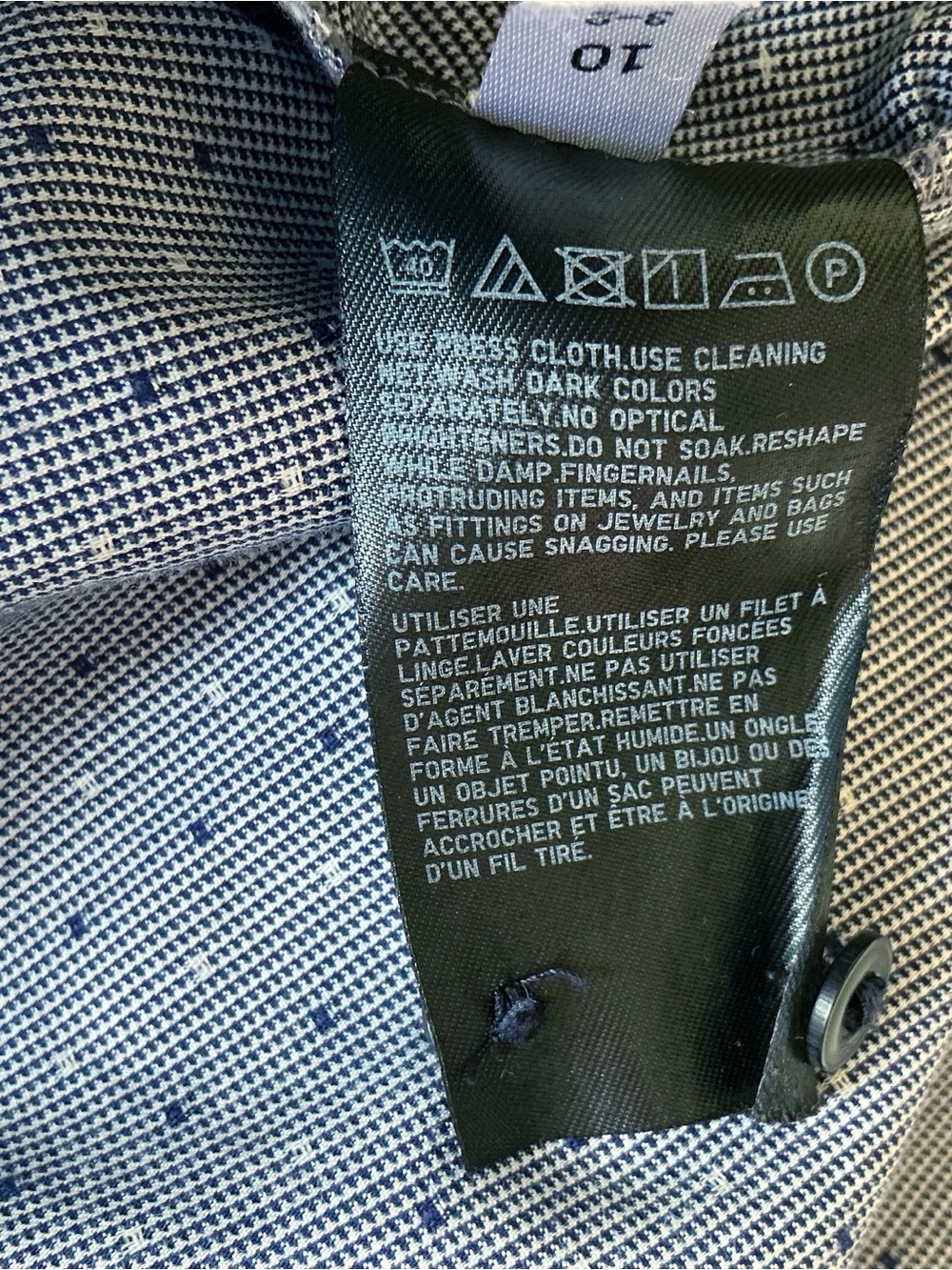 Ines de La Fressange x Uniqlo Pintuck Pleat Short Sleeve Blue Midi Dress Size M - Picture 11 of 11
